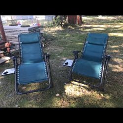 Very Nice Gravity Chairs With Attached Tables Only $40 Each Firm