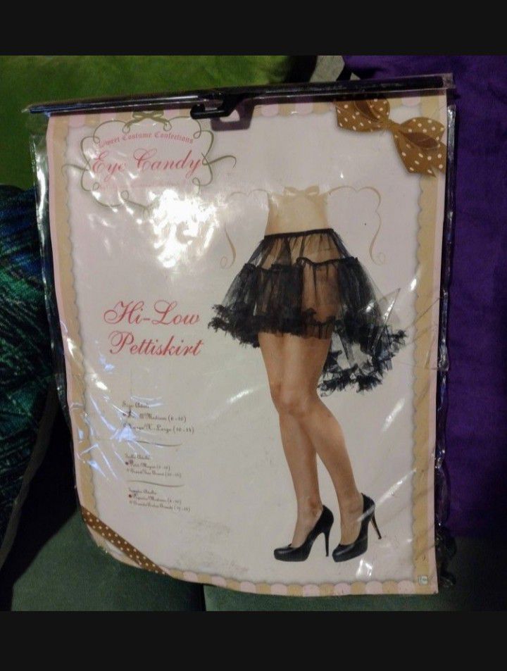 New Leg Avenue Black Bustle Petticoat Skirt