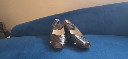 Vintage 1950s Alligator Leather High Heels Size 5