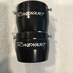 Rienhart Slip On Black End Caps For 2018 And Later Softail 3 1/2 “ Size.