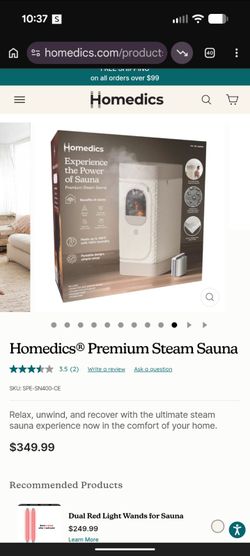 Portable Homedics premium steam sauna