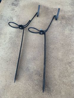 Metal Ground Stake Rod Holders – Set of 2
