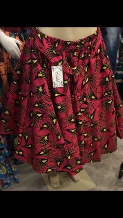 African Print Skirt Set