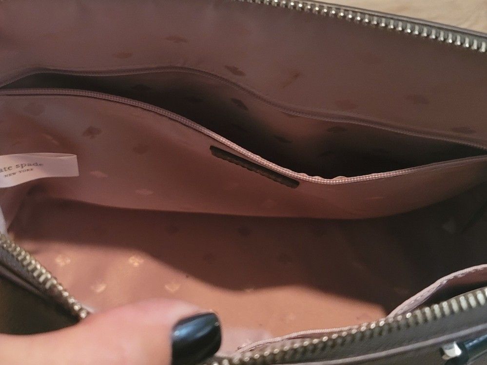 Kate Spade Green Leather Satchel Bag Purse Handbag