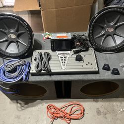 Full Car Audio System Kicker 15’S Kicker Amp