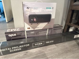Rhayon RX30 (digital projector), Soundbar and Projector Screen