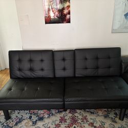 Black Sofa/Futon Hybrid