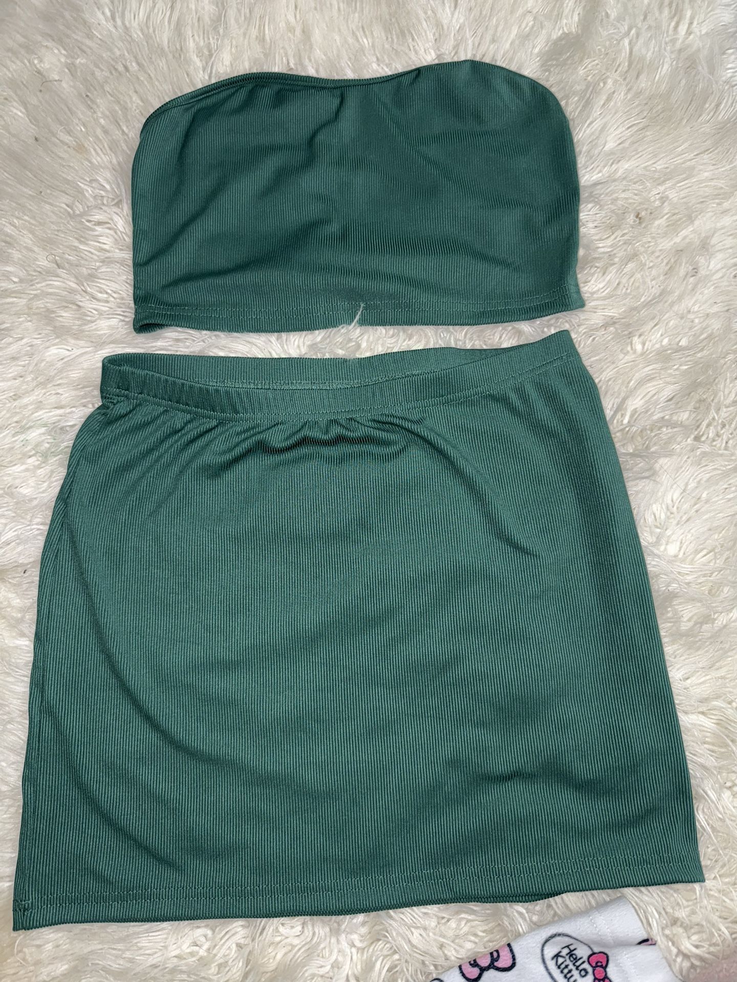 Green 2 Pc Set Dress