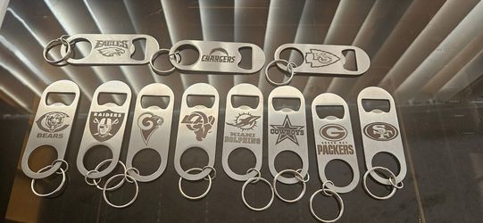 Stainless Steel NFL Logo Engraved Bottle Opener