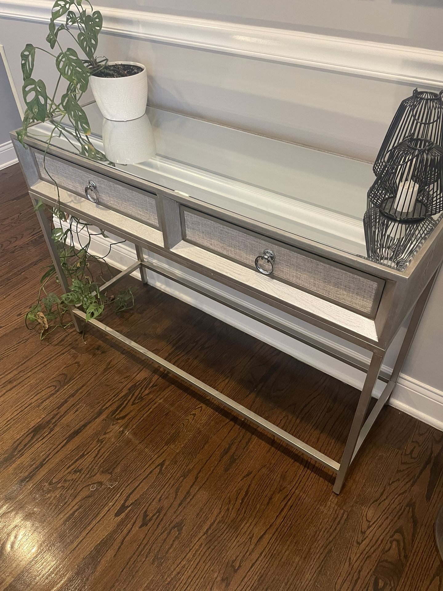 Mirror Top Buffet Table