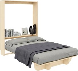 LoriBeds (Lori Bed) Youlift (You Lift) Cereal l Vertical Murphy Bed Queen Natural Wood Excellent Condition! 