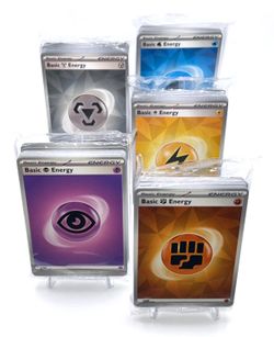 Pokémon TCG: Basic Energy Cards - 5 Sealed Packs (45 cards each pack)