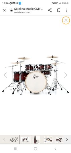 Gretch 7 Peice Drum Set Plus Extras 