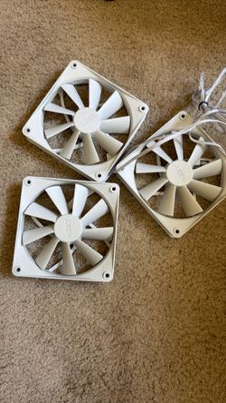 3 white Nzxt fans non rgb