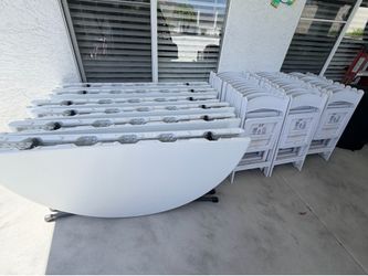 Lifetime 60” round tables Foldable