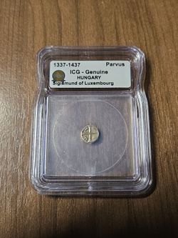 Hungary Parvus silver coin medieval ICG graded
