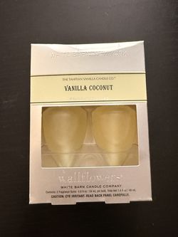 New White Barn Candle Co 2pk Vanilla Coconut Wallflowers