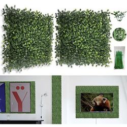 NEW Artificial Grass Plant Panels Indoor Outdoor Wall Decor (12 Pieces)