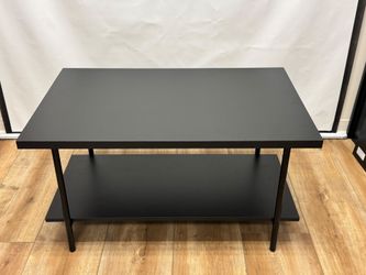 Black Coffee Table with Lower Shelf