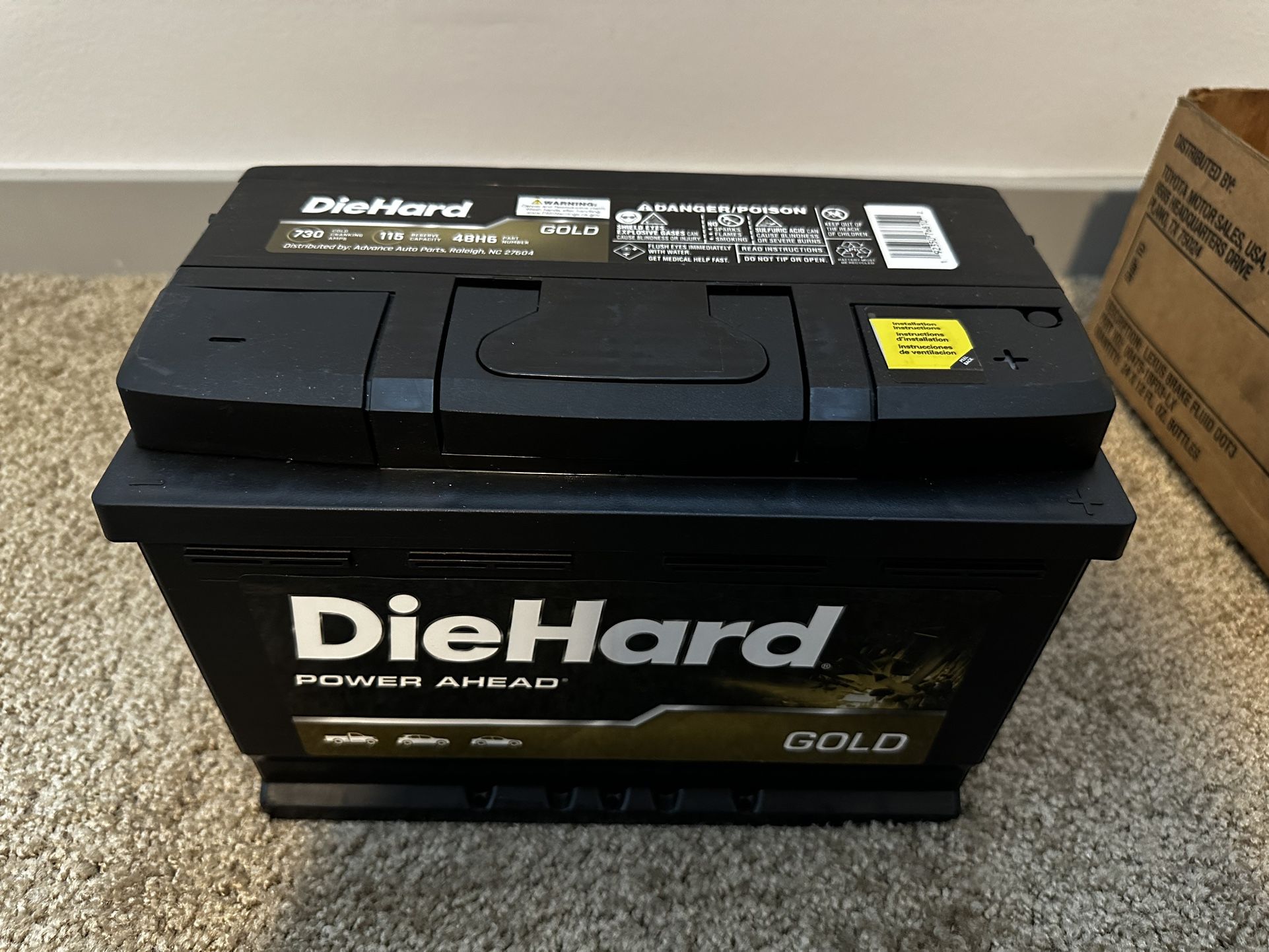 Brand New Die Hard Gold Car Battery 48H6