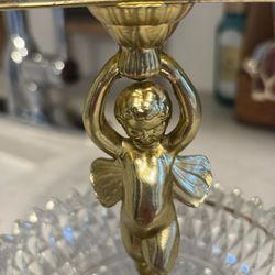 Vintage Cherub Towel/ Soap, Trinket Holder 
