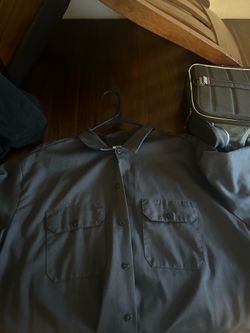 Dark grey dickies button shirt (xl)