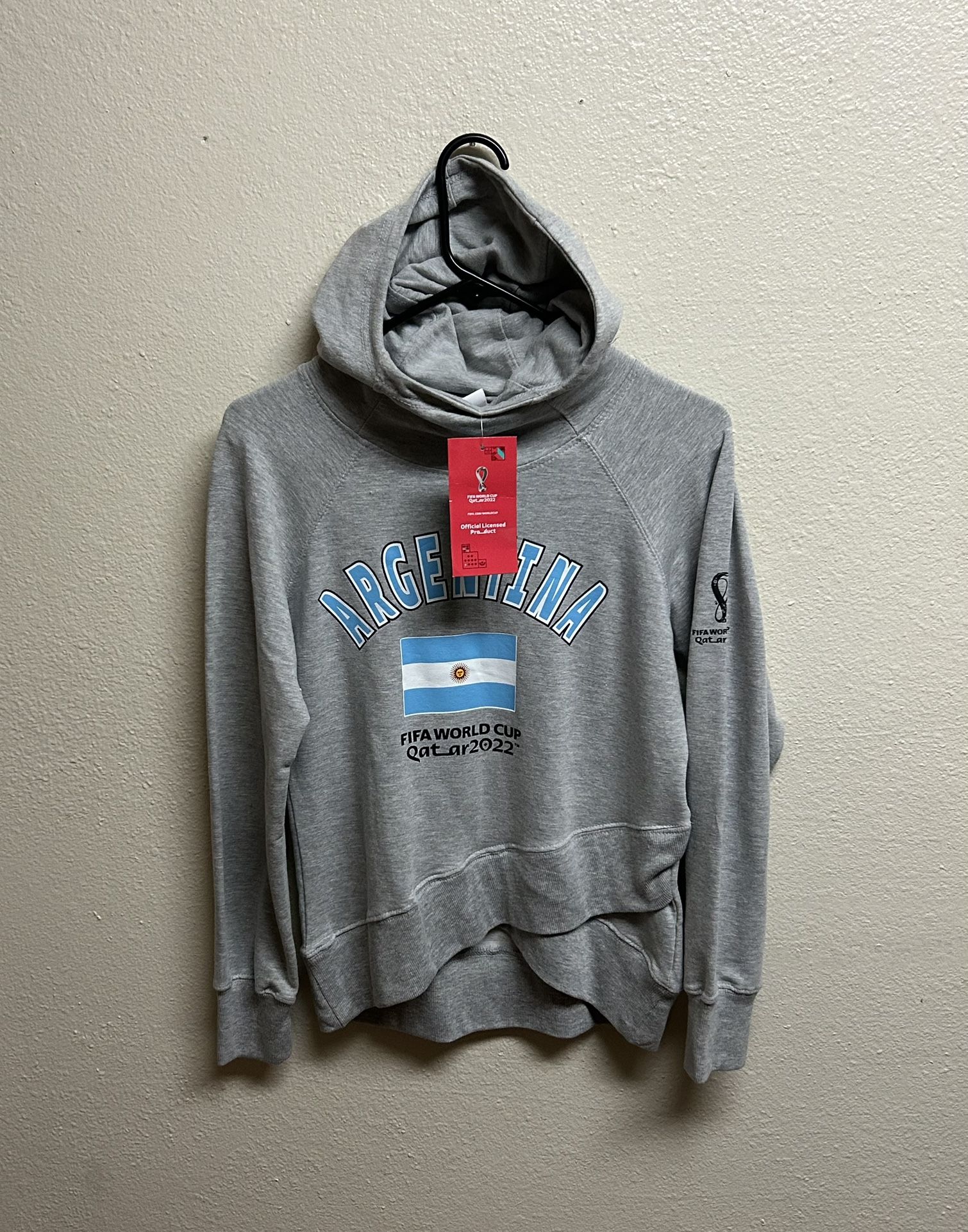 Brand New Argentina 🇦🇷 Long Sleeve Shirt With Hoodie Size Small Female 