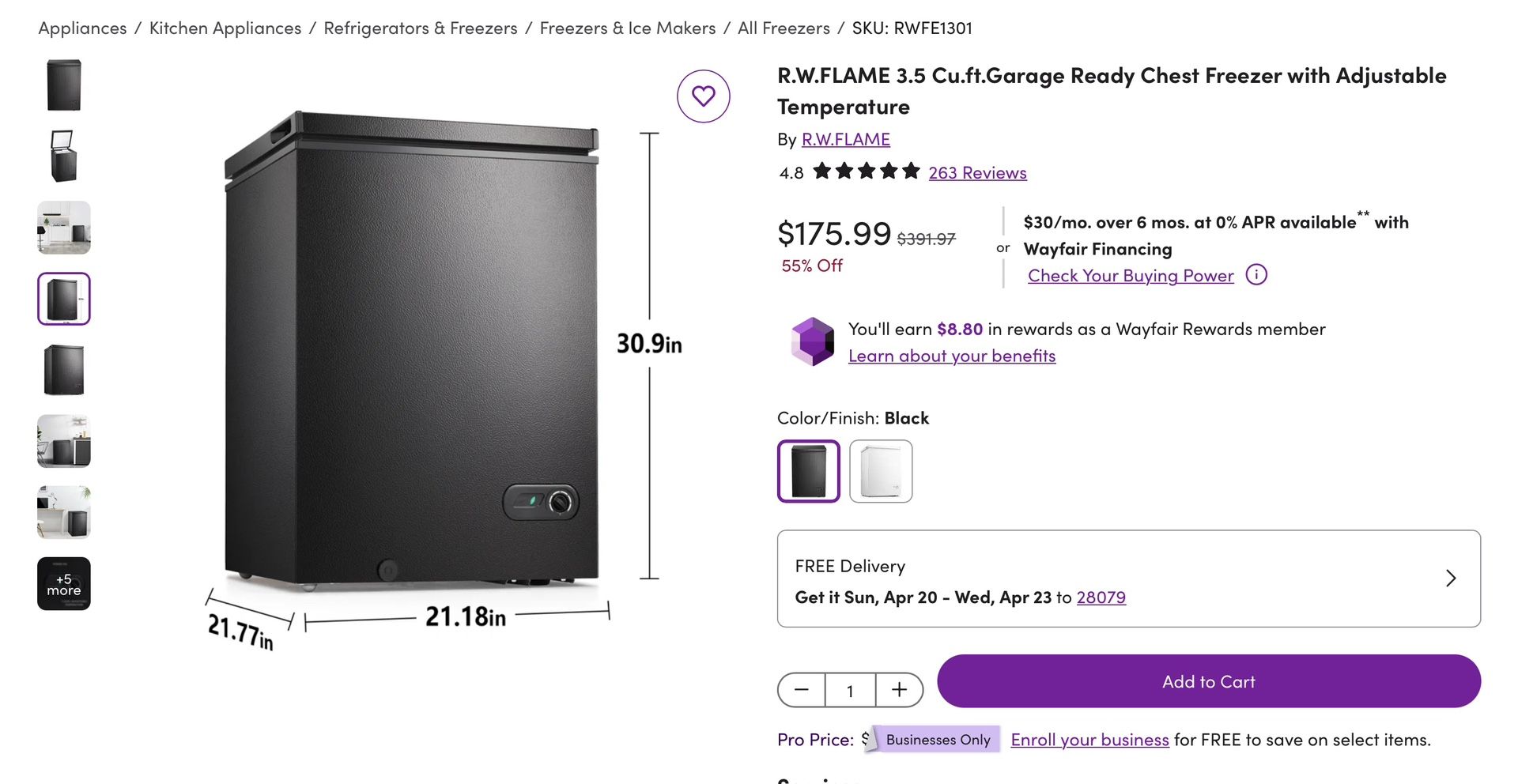 Chest Freezer w adjustable temperature brand new