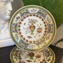 Chinese Famille Verte Plates