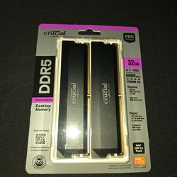 crucial DDR5 2x16gb ram CL36 6000 MT/s