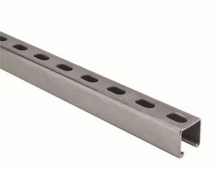 2 ft. 12-Gauge Half Slotted Metal Framing Strut Channel - Silver Galvanized (ZA12HS2EG)