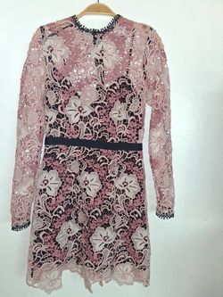 Beautiful Pink Black Dress Size Small