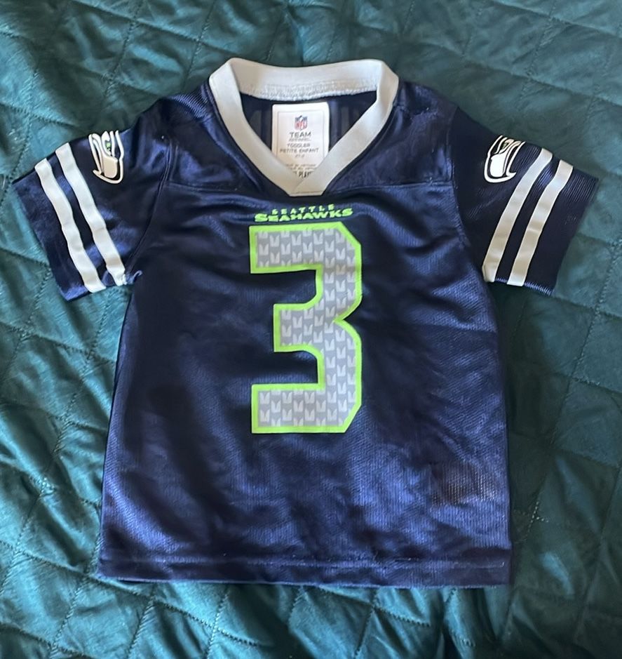 NFL Seattle Seahawks #3 Russell Wilson Football Jersey Toddler Petite Enfant Size 2T