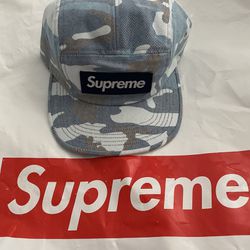 Blue Supreme Box Logo Hat
