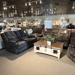 Manual Reclining Sofa And Loveseat
