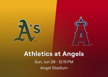 A’s vs Angels sec 534 2 tickets 20$