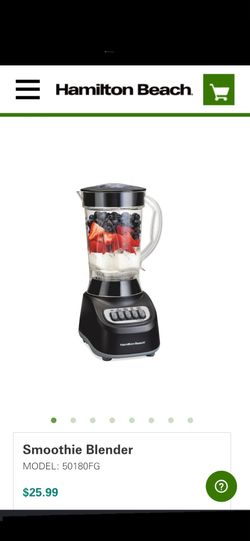 Hamilton Beach Smoothie Blender
MODEL: 50180FG