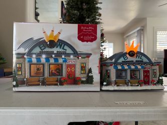 Christmas Village - St. Nicholas Square Bowling Alley Illuminated Village Building