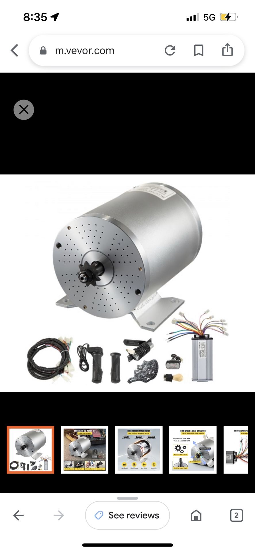 VEVOR Electric Brushless DC Motor,24V 500W Brushless Electric Motor,4500RPM Controller Throttle Grip Pedal Wiring Harness Ignition Key Kit for Go Kar
