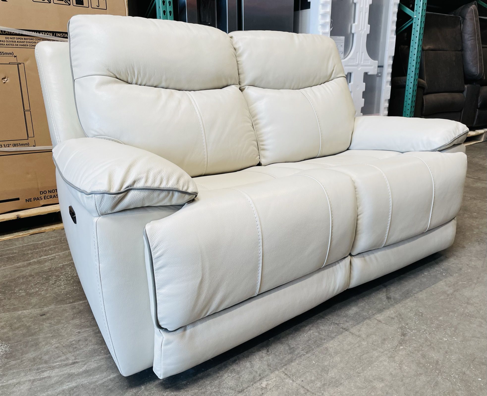messina leather power reclining sofa review