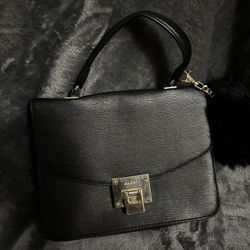 Aldo Black Leather Crossbody Handbag Shoulder Bag Purse