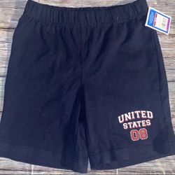 New Little Boys Size 4/5 Navy Blue United States Knit Shorts