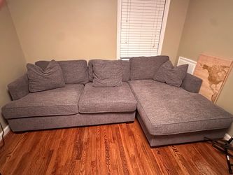 Gray Fabric Sectional Sofa with Chaise