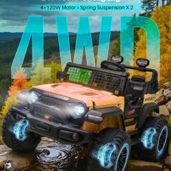 Blitzshark 24V MAX Ride-on Truck 2 Seater 4WD Kids Electric Vehicle 4x4 