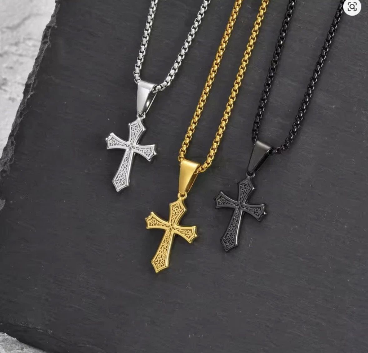 Gold/Silver Cross chain necklace | Guys & Girls | Fashion Stainless Steel Cross 