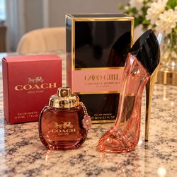 Coach Eau de Parfum 4.5 mL & Carolina Herrera Good Girl 7 mL Mini Perfume Set
