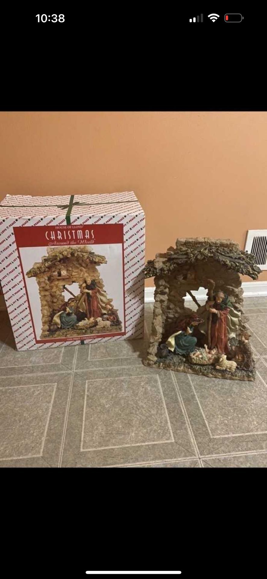 vintage house of Lloyd Christmas around the world nativity set. brand new