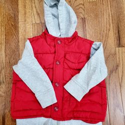 Old Navy Quilted 2 in 1 Hooded Puffer Vest