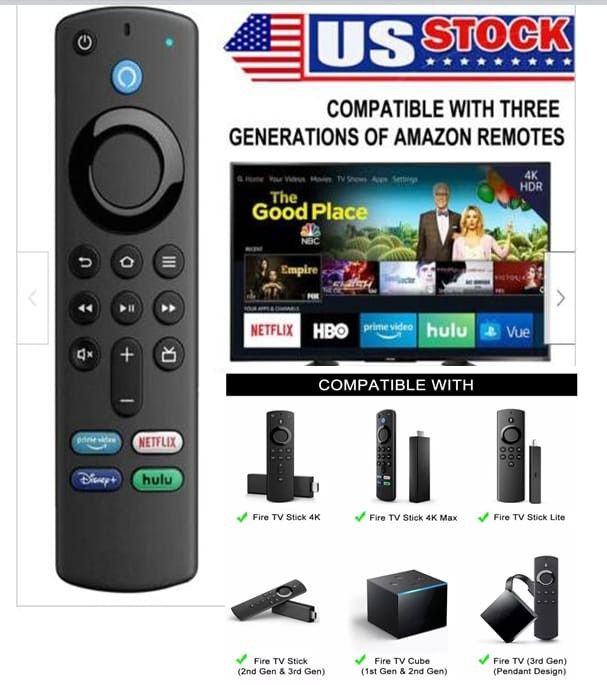 New Voice Remote Control L5B83G For Amazon Fire TV Stick Lite, 2nd, 3rd Gen Alexa