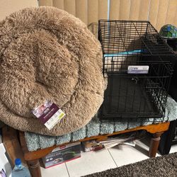 Dog Crate and dog bed